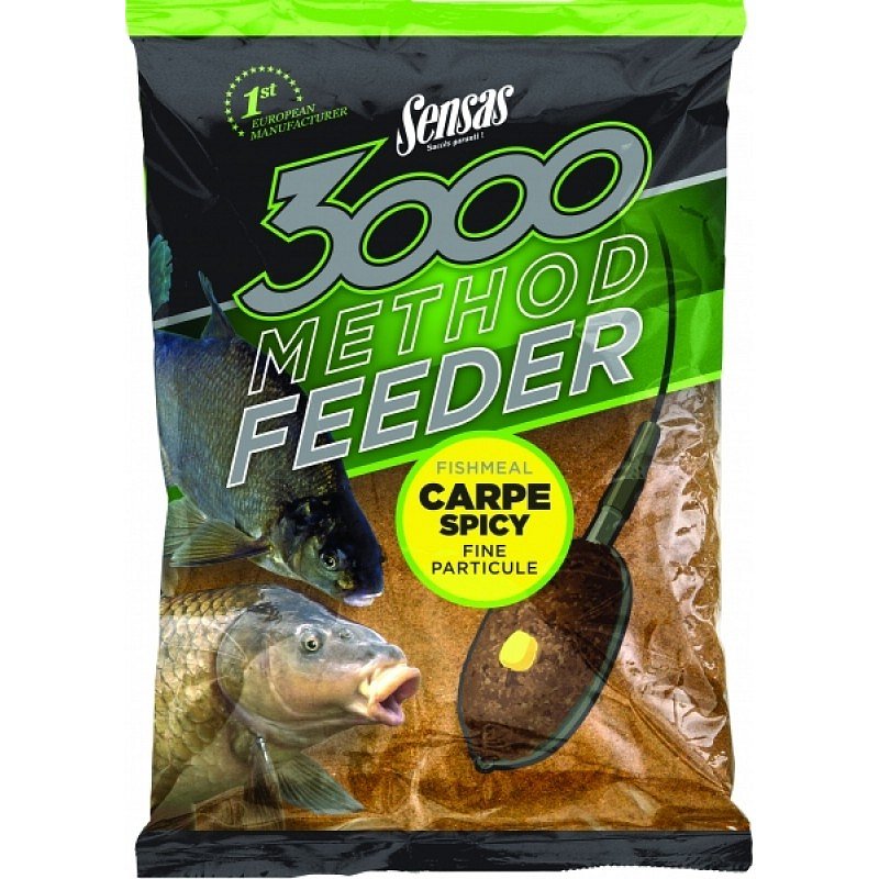 SENSAS 3000 Method feeder Carpe Spicy 1kg - fishmeal